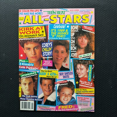 TEEN BEAT ALL-STARS Magazine Holiday 1988 Bon Jovi, George, Depp, Kirk, River