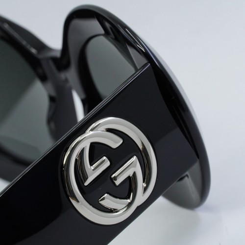 Pre-owned Gucci Gg1647s 007 Black/gray 54-21-140 Sunglasses