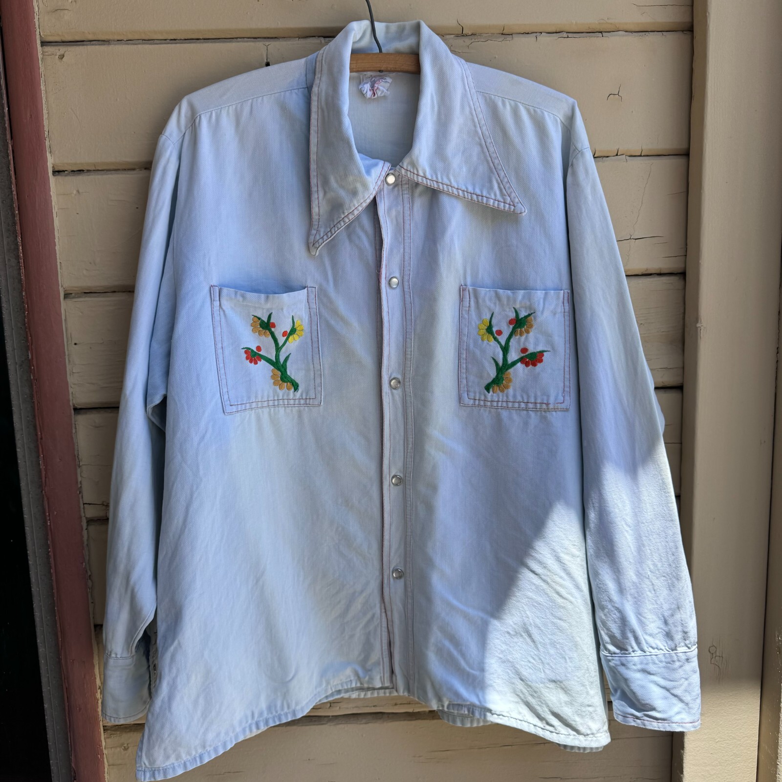 トップス MEDI VINTAGE FLOWER EMBROIDERY SHIRT MEDI VINTAGE FLOWER EMBROIDERY SHIRT