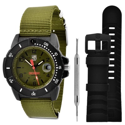 Luminox Navy Seal 3600 Series Men's Watch Set Quartz Green Dial Strap 3617.SET