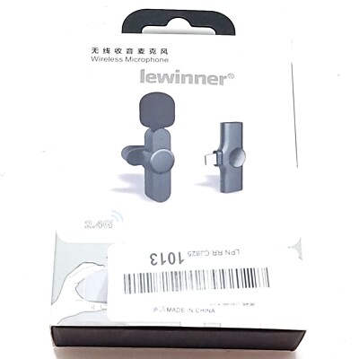 Lewinner Wireless Lavalier Microphone WM-4 Open Box Black Lightning