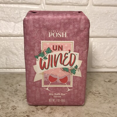 Perfectly Posh UnWine'd Big Bath Bar Savon 7 Ounce New Sealed Retired USA Made