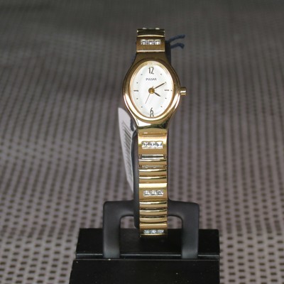 Pulsar Ladies Quartz Swarovski Crystal Dress with Expansion Bracelet PRS580