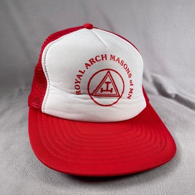 Royal Arch Masons Hat Mens OS Mesh Trucker Snapback Spell Out