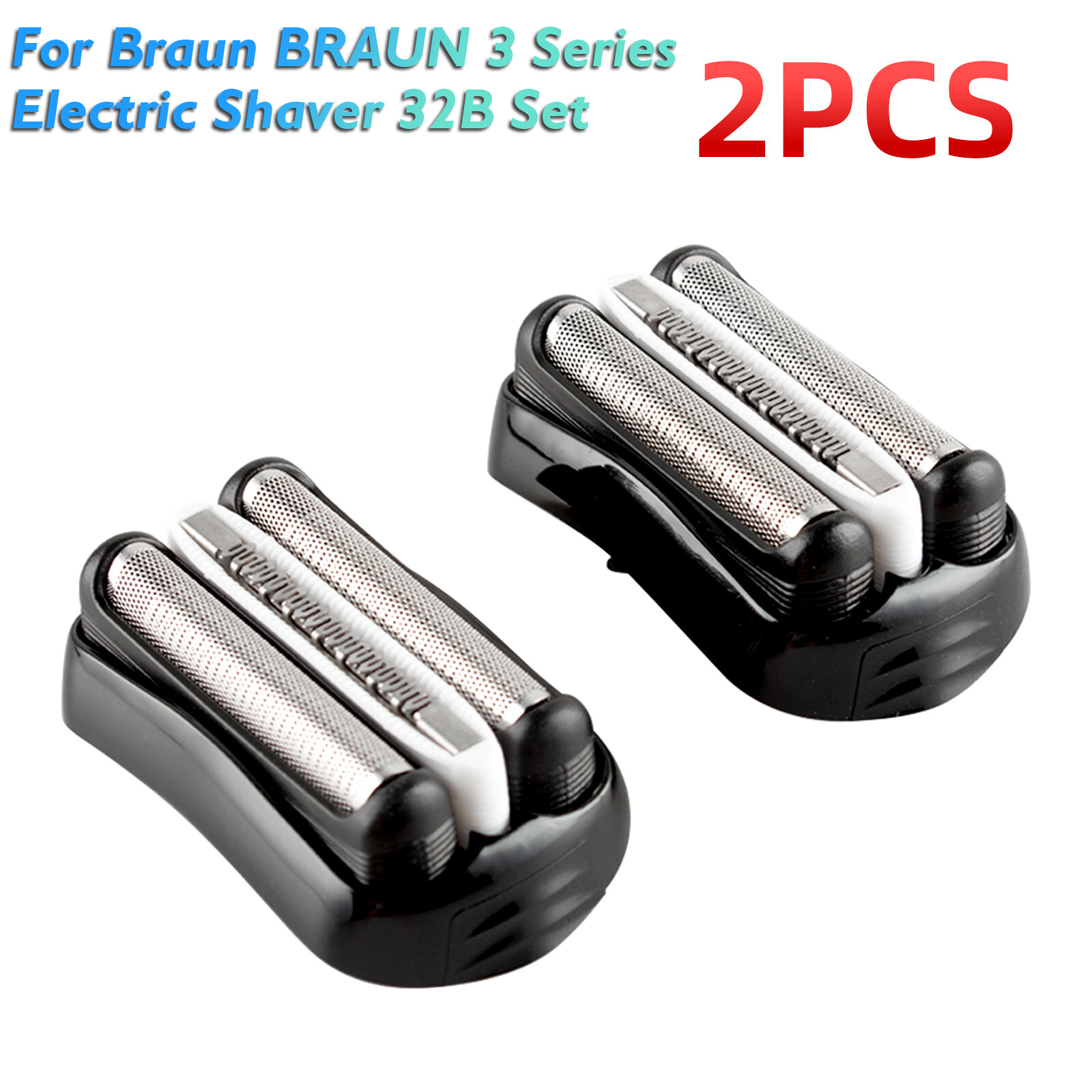 Set of 2 For Braun 32B Series 3 Replacement Parts Foil Head Shaver