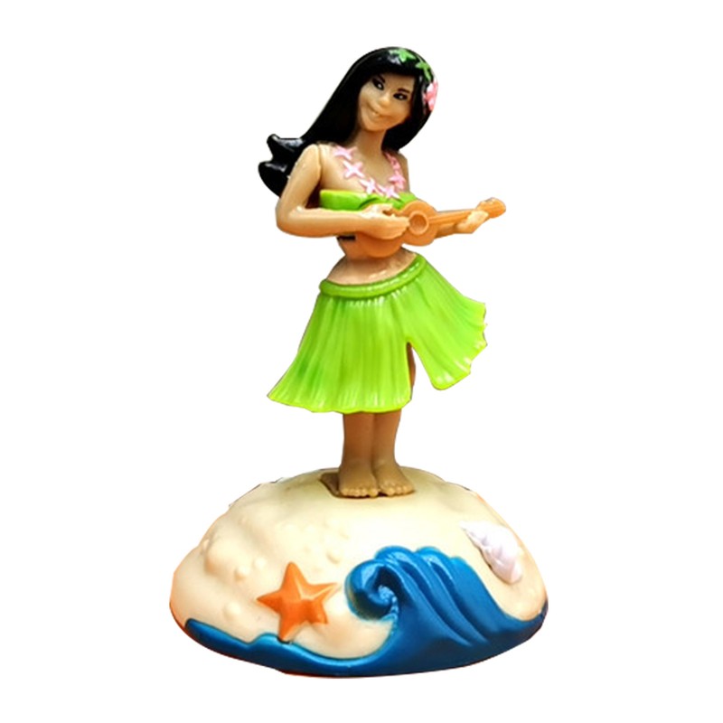 Hawaiian Girl Dashboard Doll Dancing Ornament Mini Girl Figure Car Decoration-