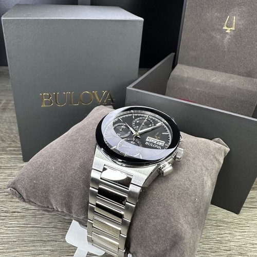 Pre-owned Bulova New✅  Millennia Chronograph Silver Day Date Men's Watch 41mm 96c149 $575