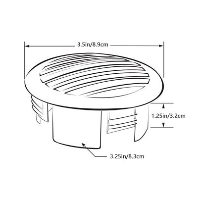4pcs Boats Airflow Vent Cover 3.5in 316 Stainless Steel High Polished Cap For