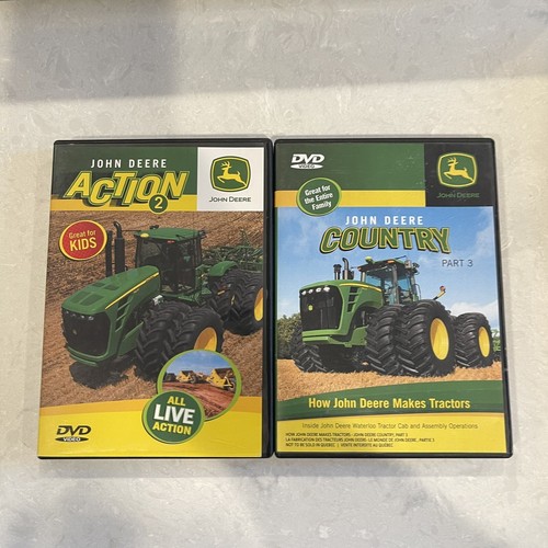 Lot Of 2 John Deere DVD Action 2 Tractors Combines And