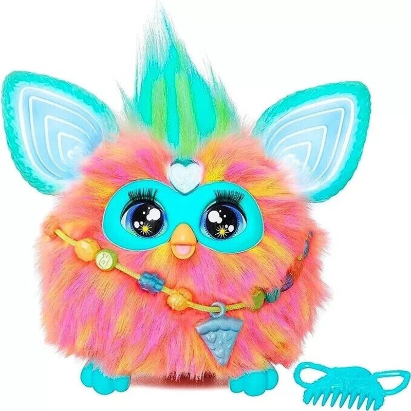 NEW 2023 Hasbro Furby Coral Pink Interactive Plush Voice Activated