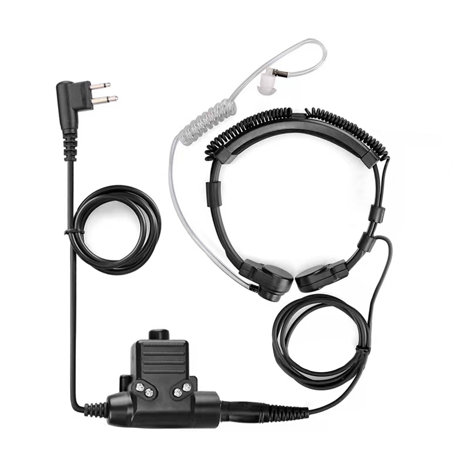 U94 PTT Neck Throat Mic Earpiece Radio Headset For Baofeng Kenwood HYT PUXING s