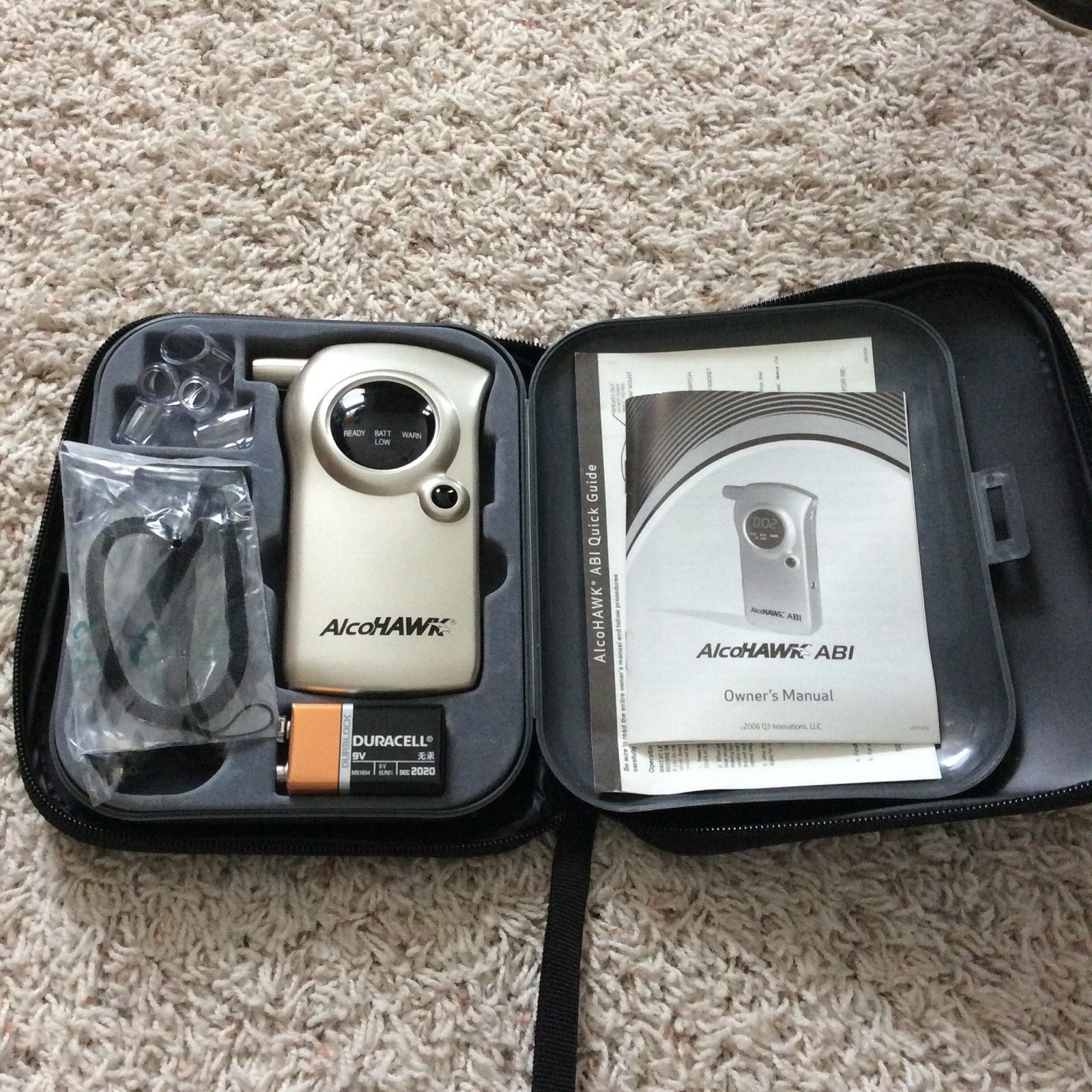 Alcohawk ABI Digital Breath Alcohol Detector - Breathalyzer unused w/case