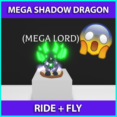 Adopt Me Neon Shadow Dragon In Inventory