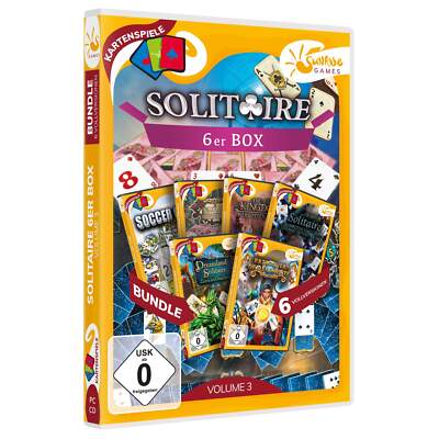 Solitaire 6er Box Volume 3 Spielesammlung 6 Vollversionen NEU&OVP