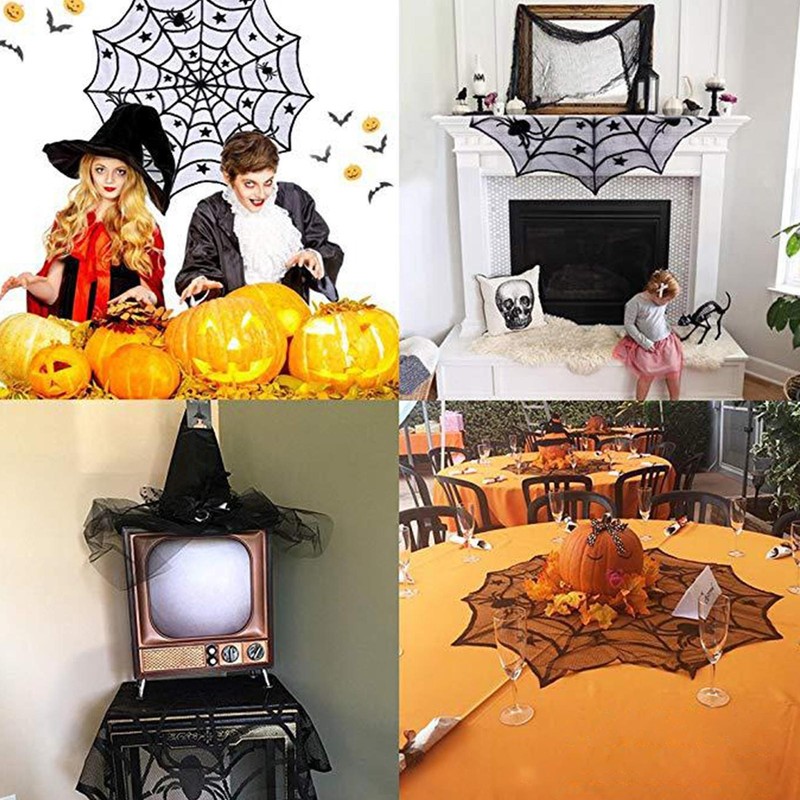 Tablecloth Lace Halloween Decor