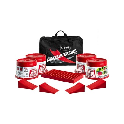 Andersen HITCHES | RV Accessories | Trailer Jack Block Bag | Includes 4 Trail...