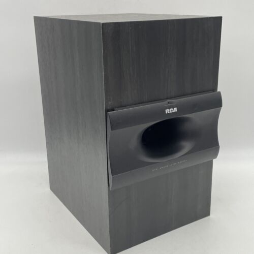 RCA Passive Subwoofer Speaker RT2250 Surround Sound, Black Exterior