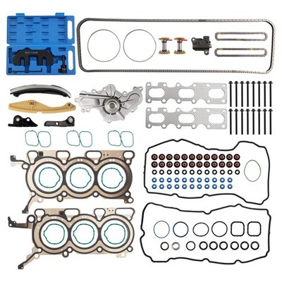 Complete Timing Chain Kit w/ MLS Gasket & Water Pump for Mazda CX-9 3.5L 2007