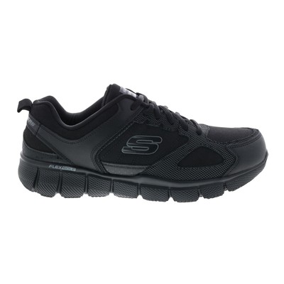 

Skechers Work Relaxed Fit Telfin Sanphet Slip Resistant Mens Black Shoes, Черный, Skechers Work Relaxed Fit Telfin Sanphet Slip Resistant