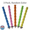 kathson Bird Perch Parrot Stand Cage Accessories Natural Wooden Stick Paw Grinding Rough-surfaced Chew Toy for Cockatiels,Cockatoo,Lorikeet,Conure,Parakeet 3 Pack (Random Color,7.9inch)