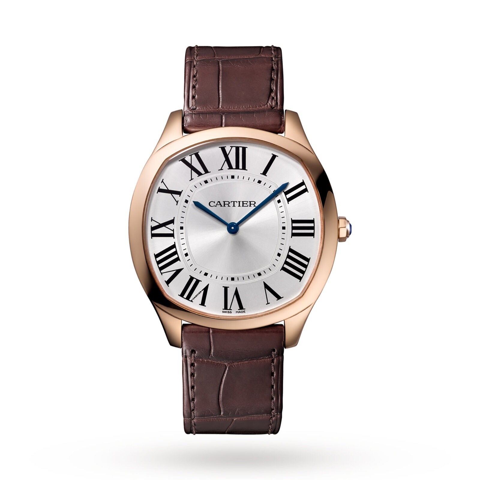 Pre-owned Cartier Drive De  18k Rose Gold Mens Watch Box Papers Tag Wgnm0006