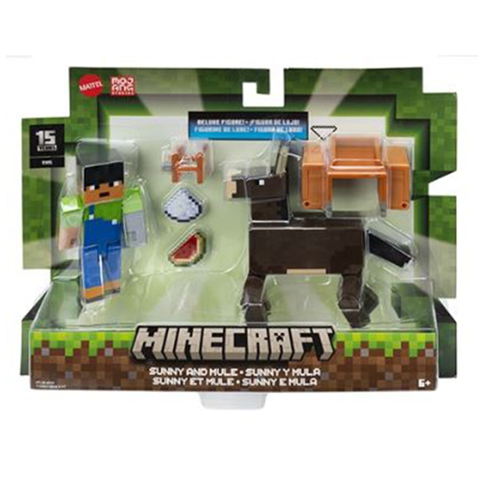 Набор фигурок Mattel Minecraft Санни и Мул Делюкс НОВЫЙ В НАЛИЧИИ