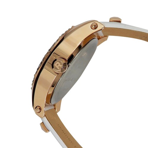 Pre-owned Rebel Women's Rb111-8021 Gravesend Crystals Puzzel-piece Dial Leather Watch