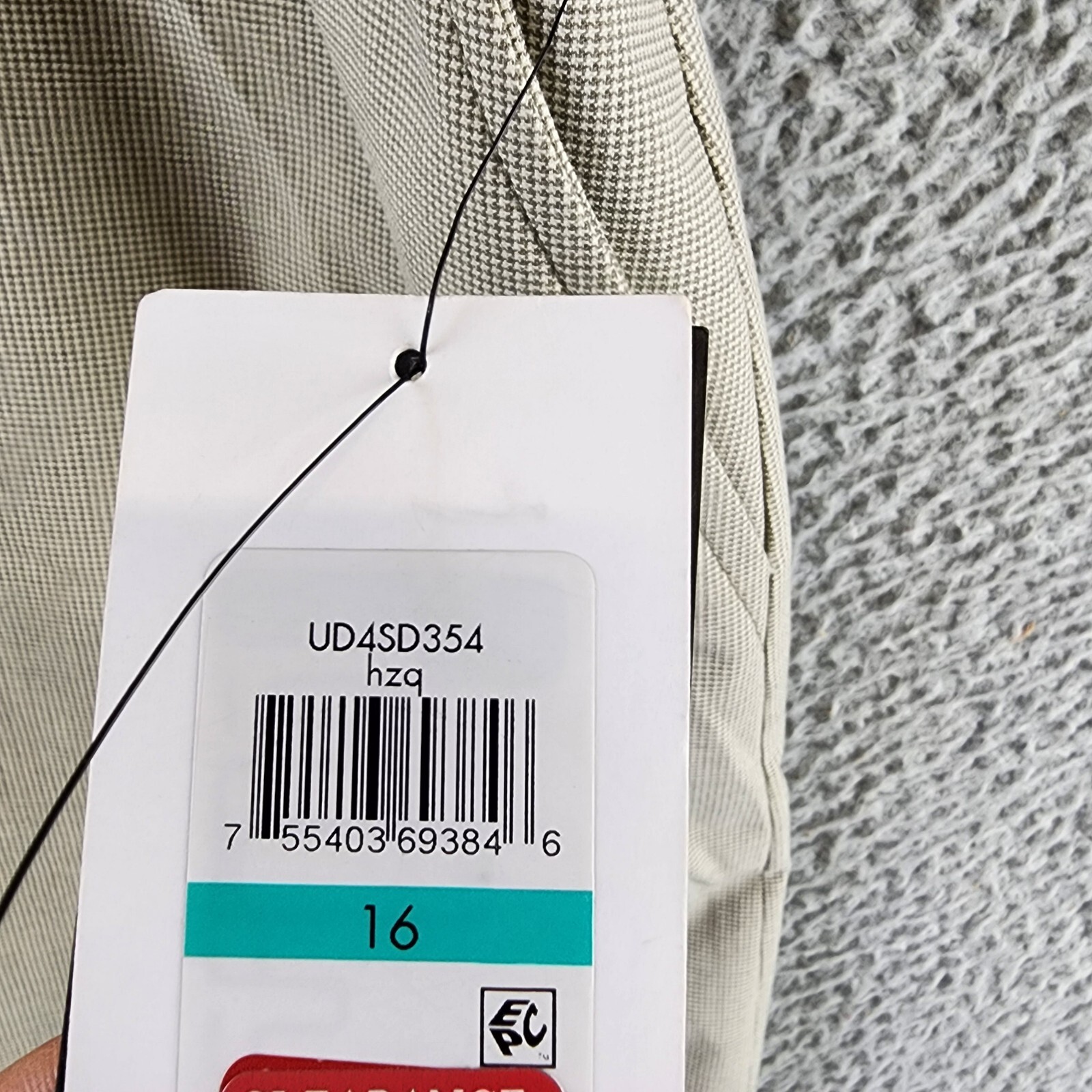 DKNY Zip-Front Slant-Pocket Mini Skirt Women's 16 Light Fatigue/White Hook & Bar - Picture 5 of 13