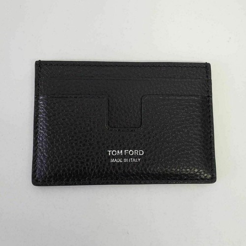 Tom Ford Pebbled Leather Card Holder Wallet AMEX Gift Black NEWの