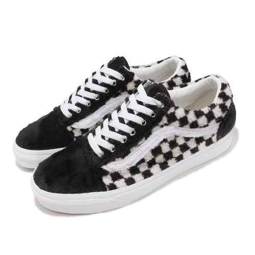 

Мужская повседневная обувь унисекс Vans Old Skool Fluff White Black Checkerboard VN0A5KRF95A, Белый, Old Skool