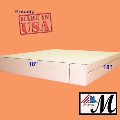 New Density Seat Foam Cushion Replacement Upholstery Foam Per Sheet 18''x 18''