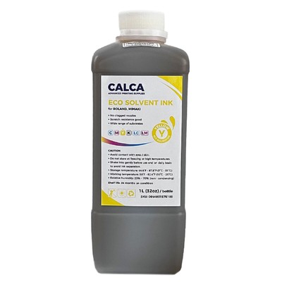 CALCA 32oz Yellow Compatible Roland & Mimaki ECO Solvent Ink 1L US Stock