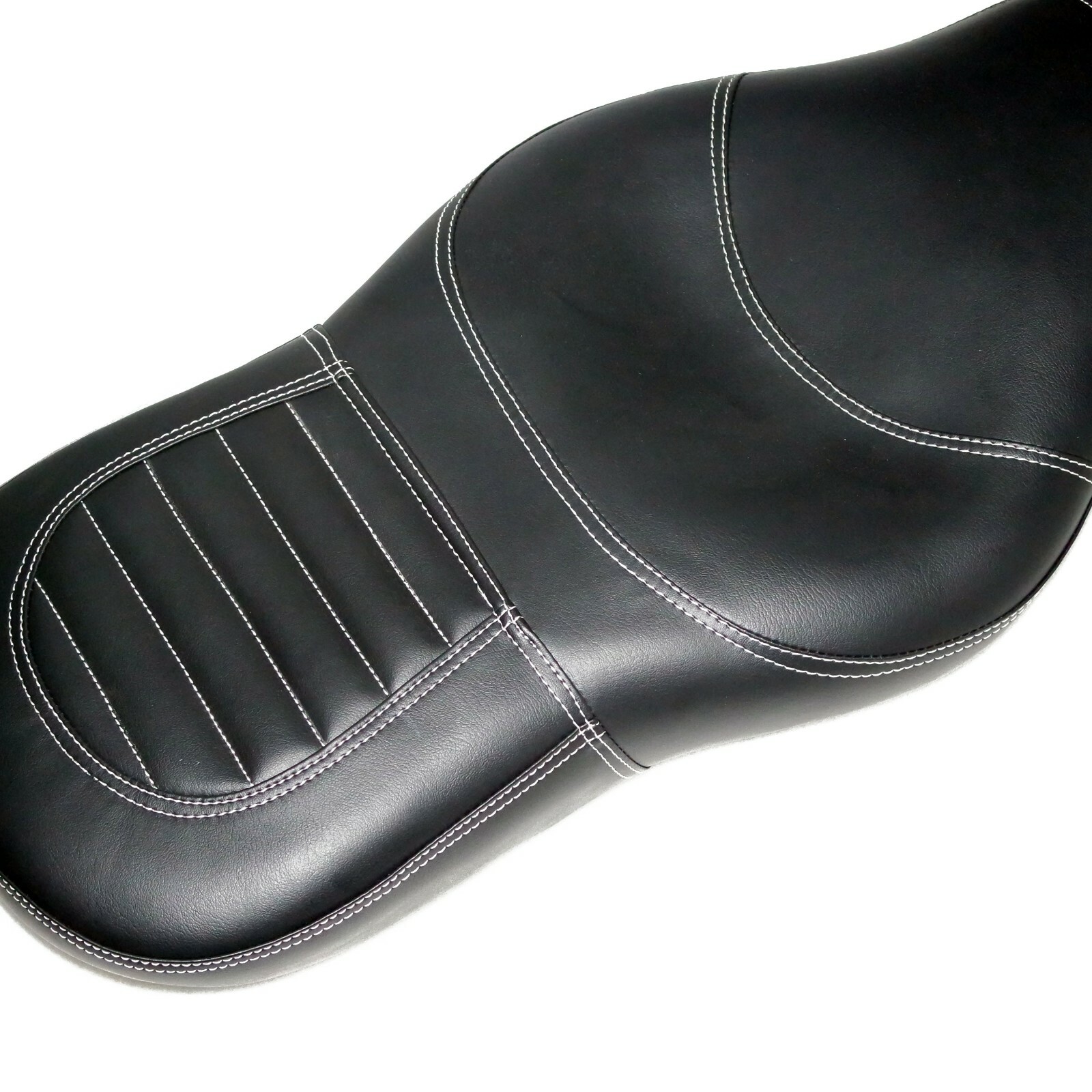 Fits Royal Enfield Interceptor 650 Custom Made Dual Seat White Stitched 