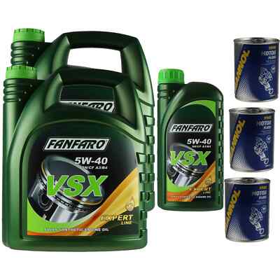 11l Engine Oil FANFARO VSX 5W-40 3x MANNOL Engine Flush ADDITIVE