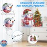 Bowetile Christmas Wreath Hanging Diamond Art Painting Kits for Kids Adults, 5D Special Shape Diamond Art Kits Snowman, Crystal Gem Painting Arts and Crafts for Kids Ages 8-12 for Home Garden Decor