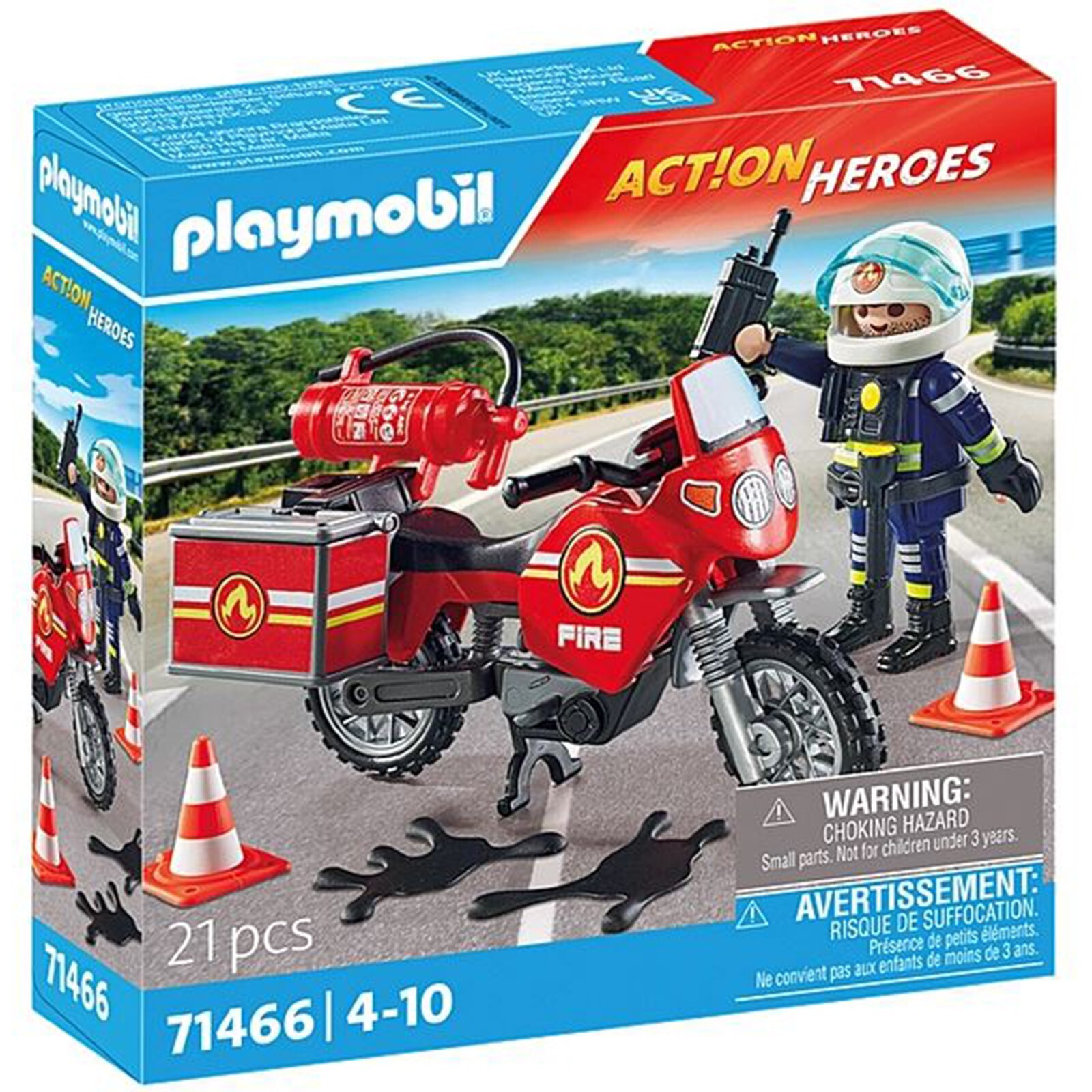 Конструктор Playmobil Action Heroes Пожарный мотоцикл 71466 НОВЫЙ В НАЛИЧИИ