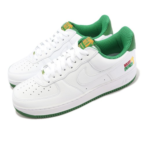 

Мужские повседневные кроссовки Nike Air Force 1 Low Retro QS West Indies 2022, белые, зеленые, DX1156-100, Белый, Air Force 1 Low Retro Qs