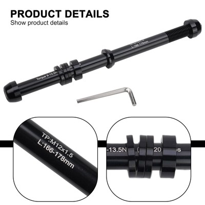 Sturdy and Practical Bike Trainer Thru Axle Skewer Aluminum Alloy Black Color