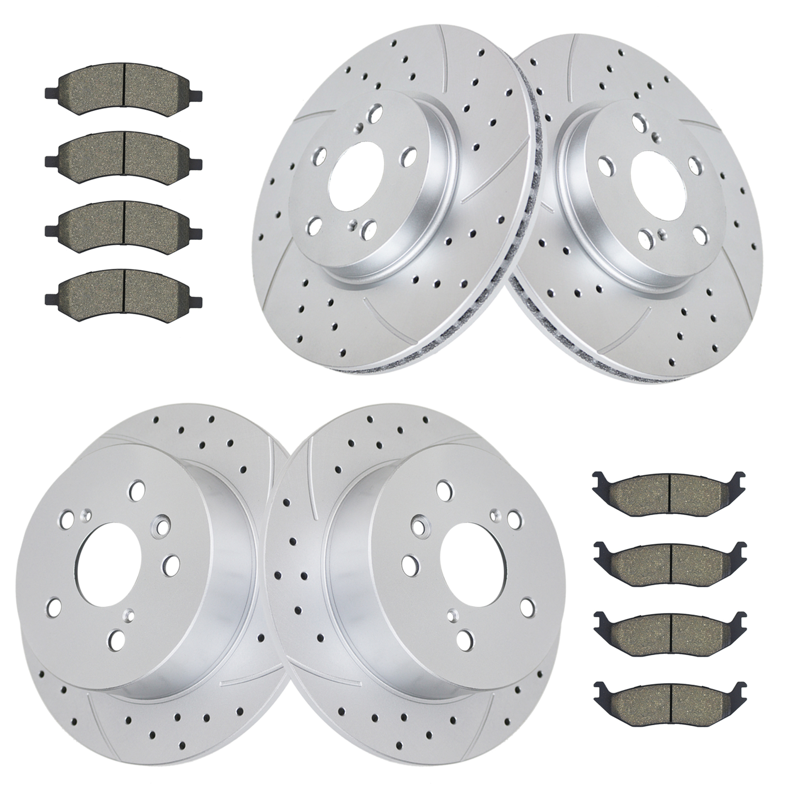 Front Rear Brake Rotors and Pads for Toyota Camry Avalon Lexus ES350 Brakes