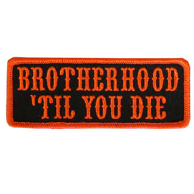 Hot Leathers PPL9468 Bro Til You Die Embroidered 4''X2'' Patch