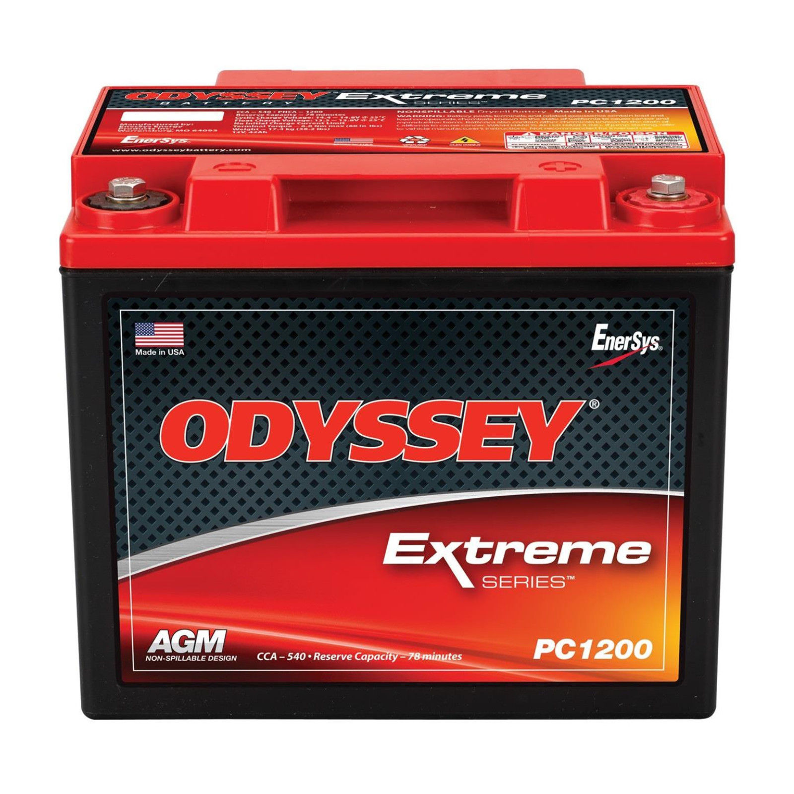 Odyssey Extreme Series Battery 540CCA/725CA ODS-AGM42L Odyssey Extreme Series Battery 540CCA/725CA ODS-AGM42L