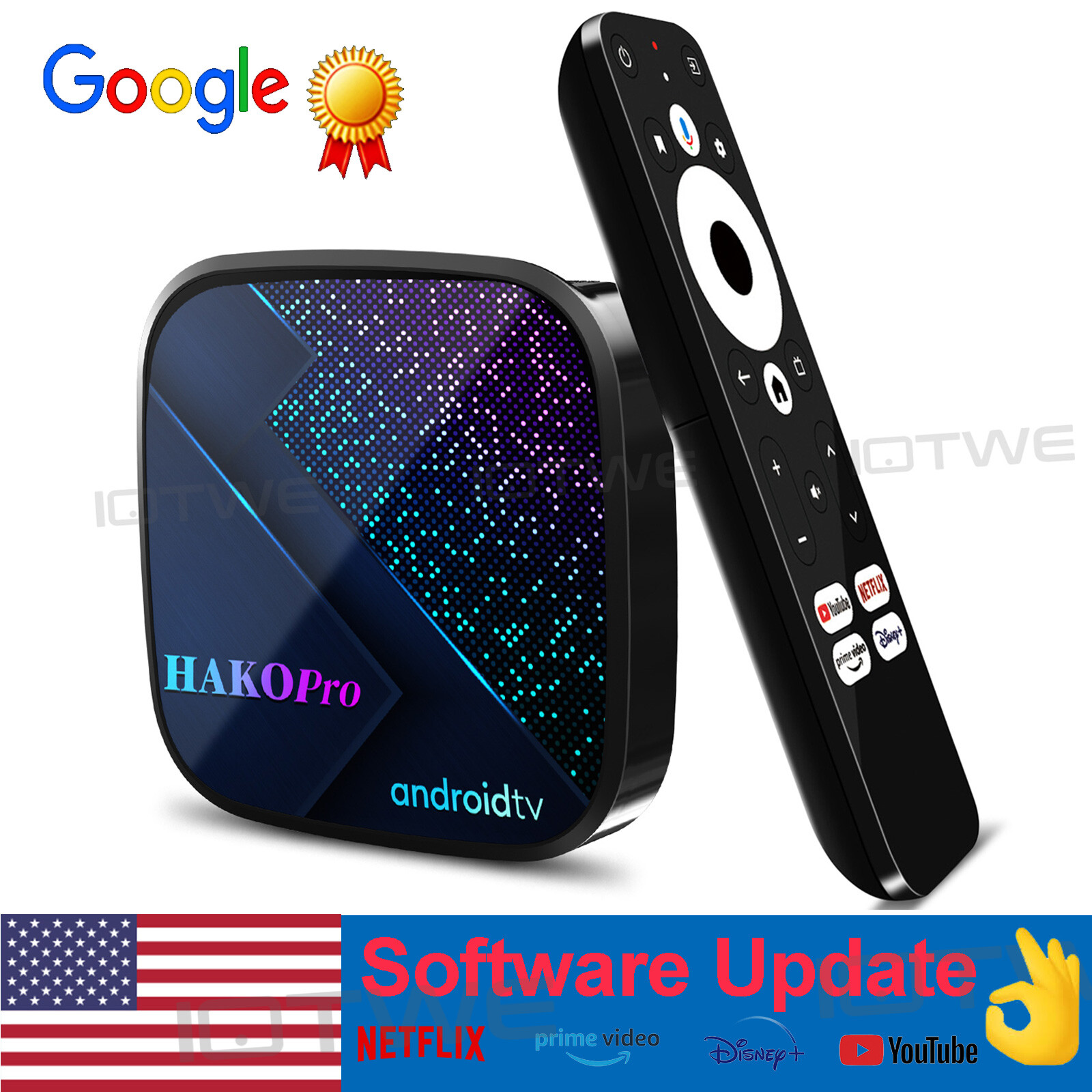 2023 Smart Android 11 TV Box Stream Player Google Assistant Disney Netflix HDR