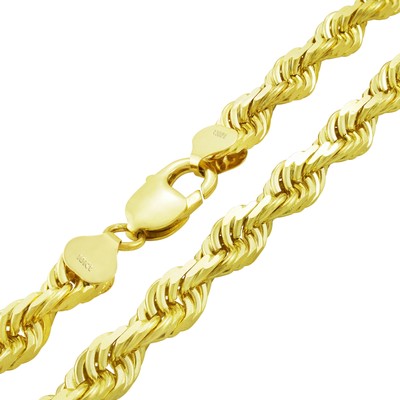 NURAGOLD 10K YELLOW GOLD 9MM ROPE DIAMOND CUT ITALIAN CHAIN BRACELET MENS THICK WIDE 9"