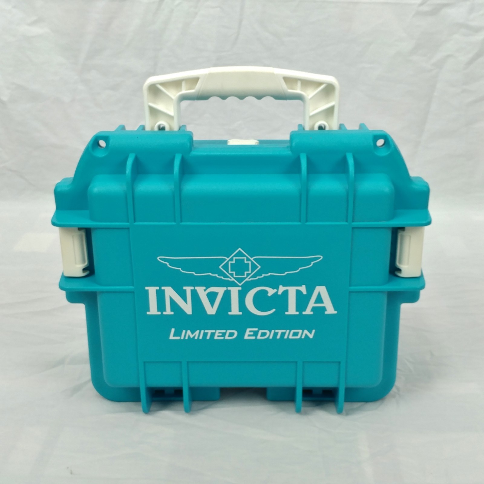 INVICTA Blue Aqua Hard Waterproof Watch Case Three 3 Slot Protective Foam Insert