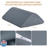 Knee Wedge Pillow 8'' for Post-Surgery Recovery - Leg Elevation Support for Sleep Position, Alleviating Lower Back and Hip Pain Enhancing Circulation in Ankles Legs Triangle Pillow with Removable Cover