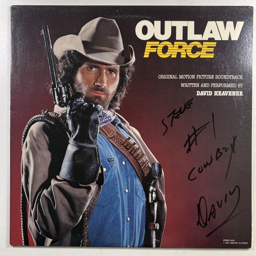 David Heavener “Outlaw Force” LP/Century (EX) Autographed