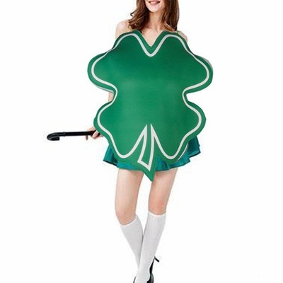 St. Patricks Day Kostüm Lustiges Shamrock -Kostüm für Maskerade, so tun