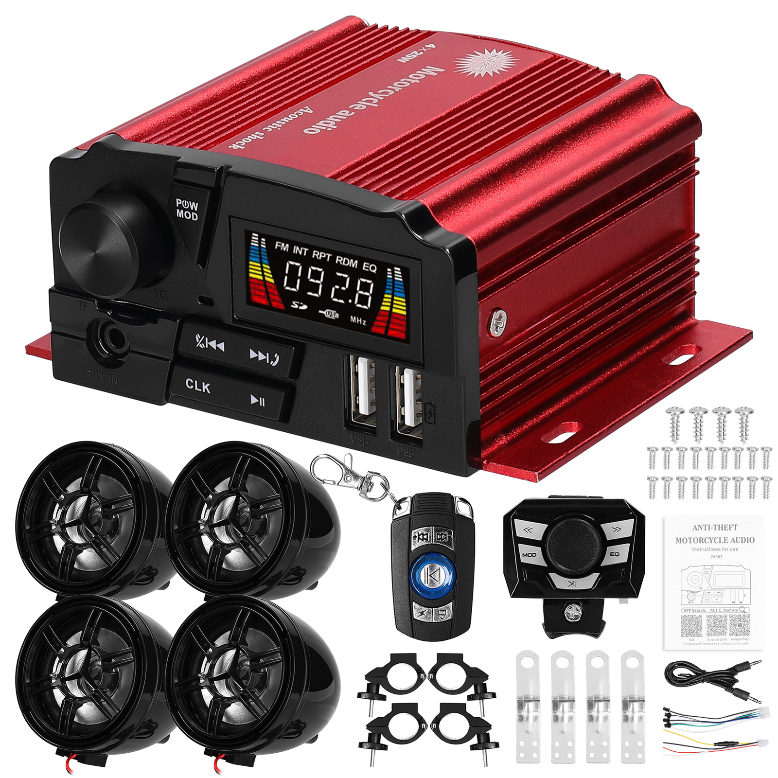 4-channel Audio Stereo Amplifier Sys