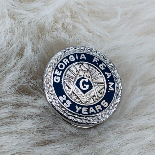 Georgia Freemasons 25 Year Member Service Award Masonic Lapel Pin