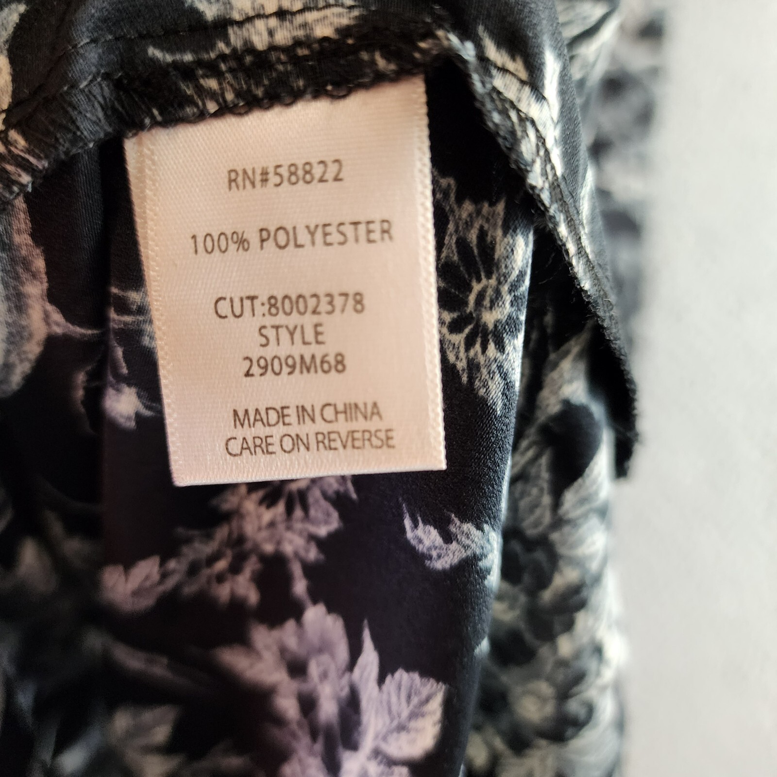 Max Studio Floral Regular Dress Women's S Black/White Elbow Sleeve Twist Front - Picture 12 of 14